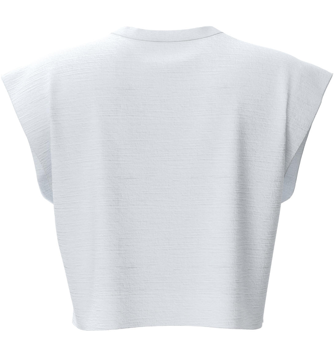 Slub Knit Muscle Tee - White