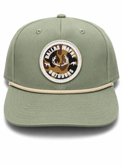 Outdoors PVC Circle Patch Hat -  Old School Camo - Barnacle & Tan