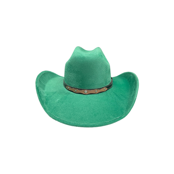 Unisex Vegan Suede Western Cowboy Hat: Mocha / Medium (56-58cm)