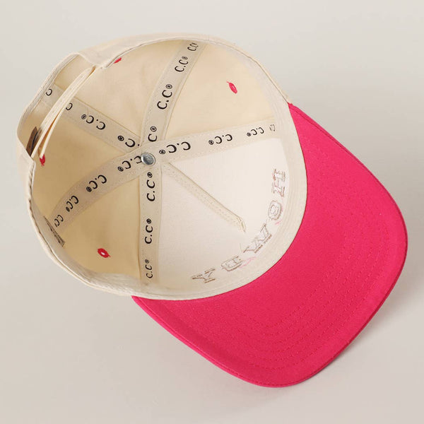 Howdy Valentine Trucker Hat - Pink & Cream