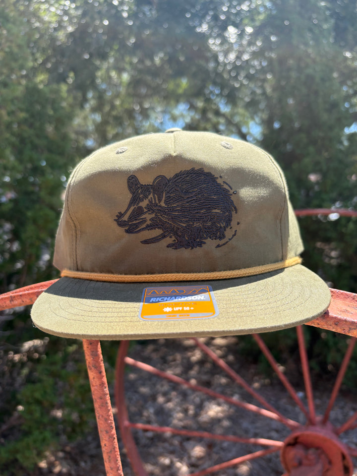 Opossum Hat - Loden & Amber