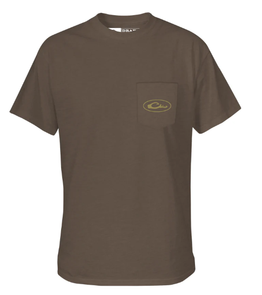 Drake Vintage Decoy Stack SS TEE - Walnut DK Heather