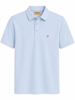 Cotton Performance Polo - Blue