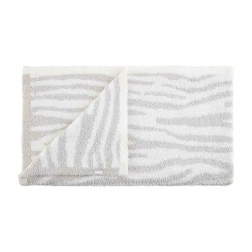 Zebra Chenille Blanket - Grey