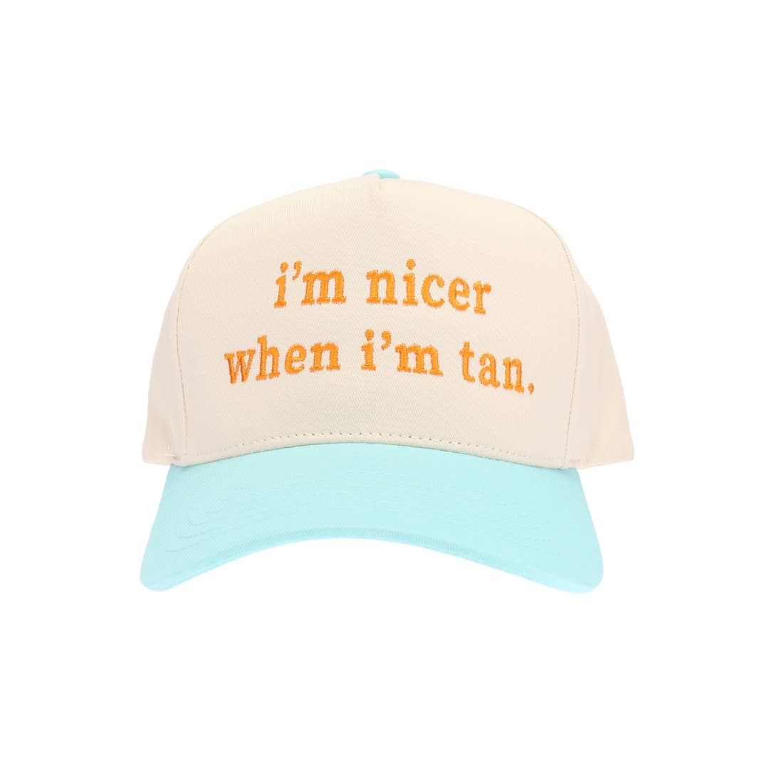 I'm Nicer When I'm Tan Trucker Hat - Mint