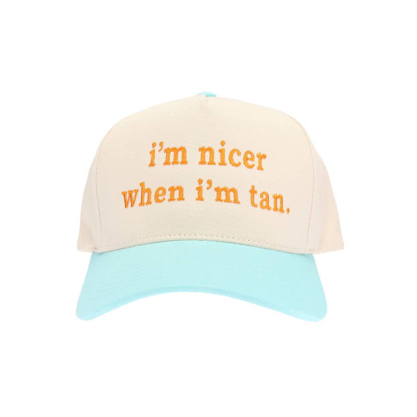I'm Nicer When I'm Tan Trucker Hat - Mint