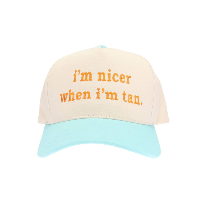 I'm Nicer When I'm Tan Trucker Hat - Mint