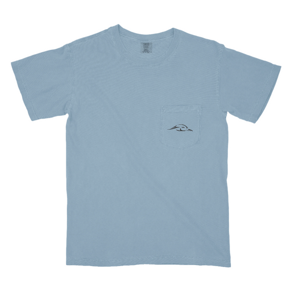 Bass Fishing SS Tee- Light Blue