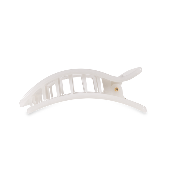 Flat Rectangle Hair Clip | Medium | Coconut White