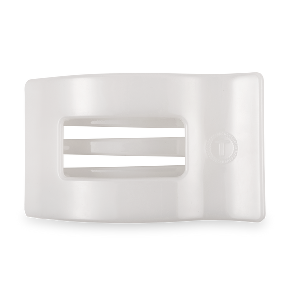 Flat Rectangle Hair Clip | Large | Coconut White