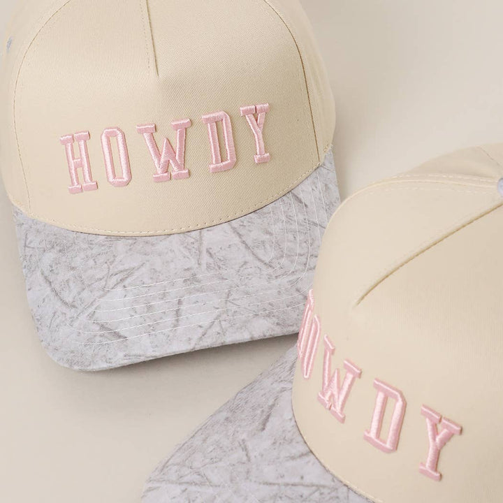 Howdy Trucker Hat - Pink & Camo
