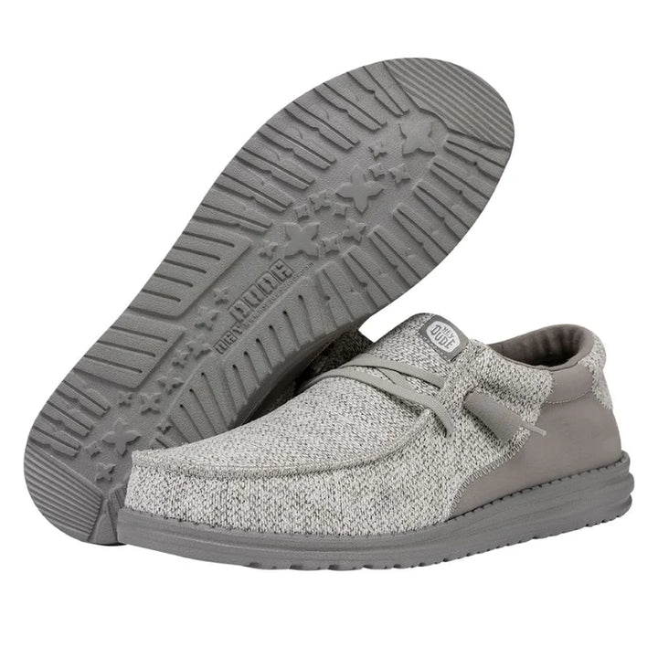 Wally Stitch Flecked Woven Grey