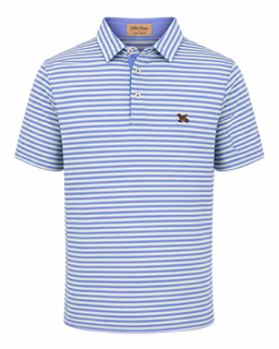 Quail Performance Polo - Vista Blue & Mint