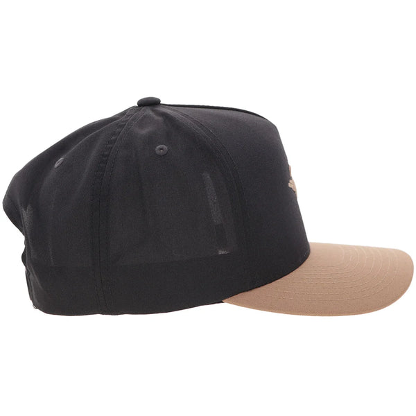 White Trucker Hat - Black & Tan