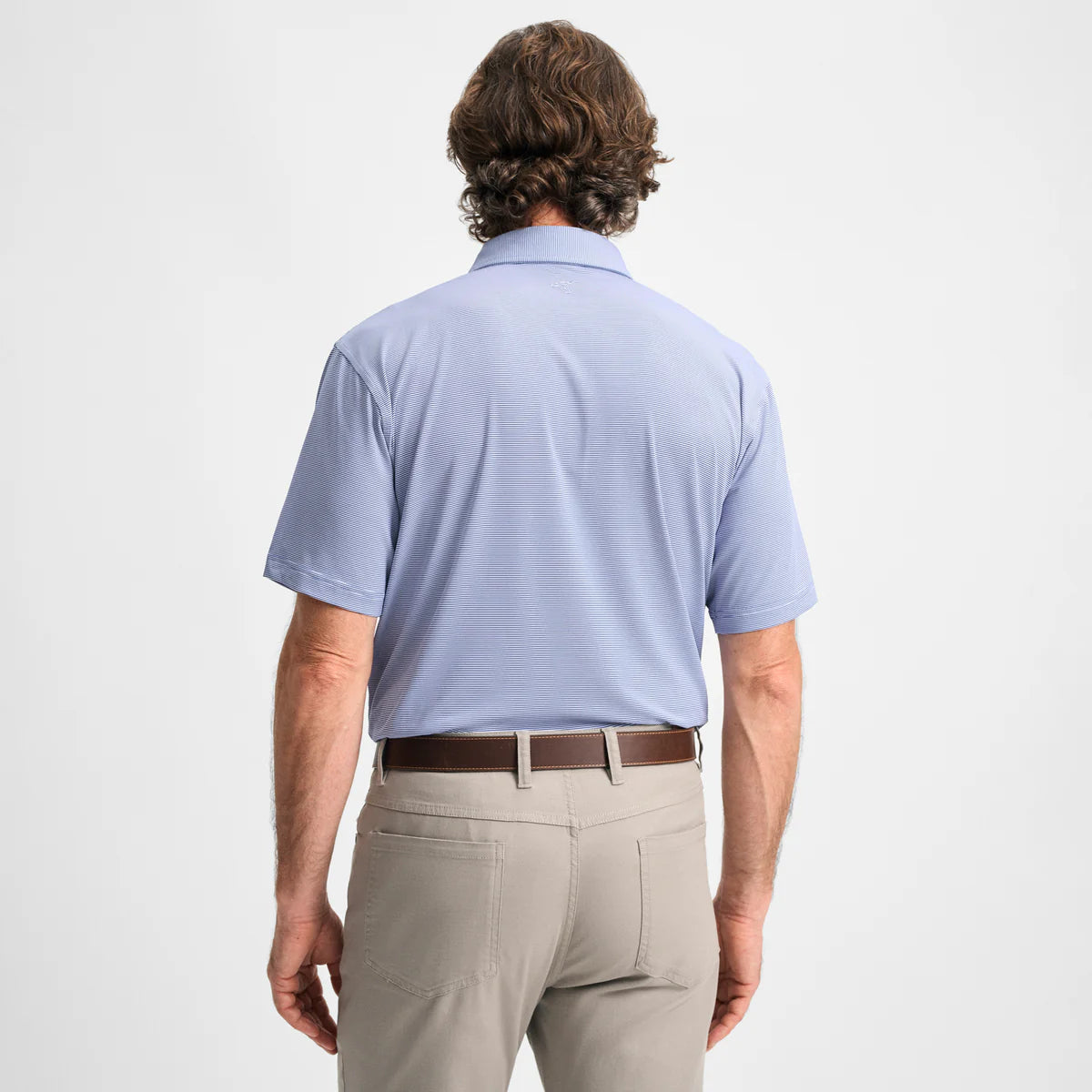 Club Pinstripe Performance Polo - Navy