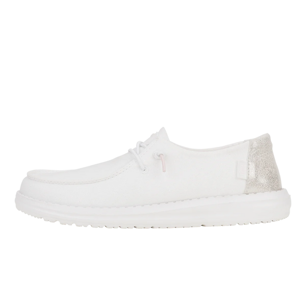 Hey Dude  Wendy Metallic Sparkle - White
