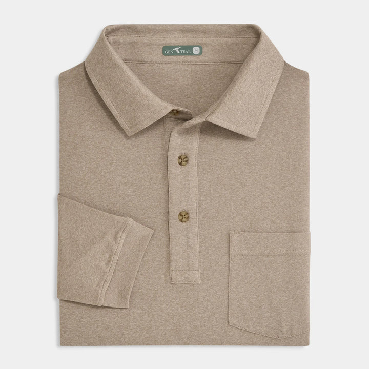 Birch Wander Long Sleeve Polo