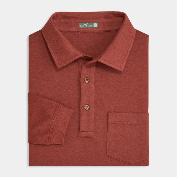 Currant Wander Long Sleeve Polo