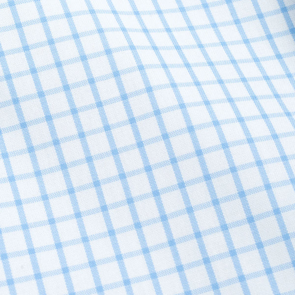 Light Blue Tattersall Cotton Sport Shirt