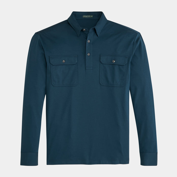Midnight Long Sleeve Utility Polo