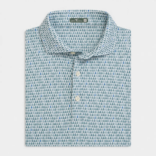 Laurel Green Timberline Printed Performance Polo