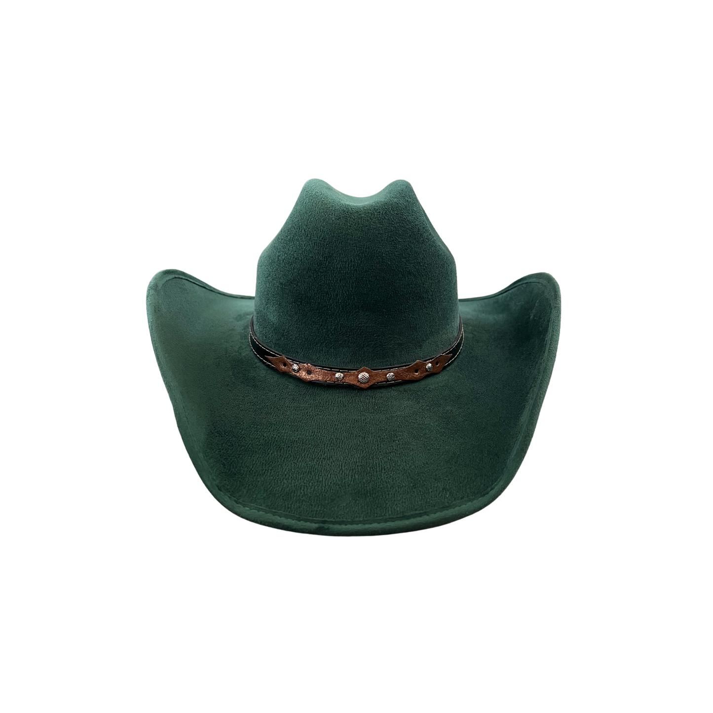 Unisex Vegan Suede Western Cowboy Hat: Ivory / Medium (56-58cm)