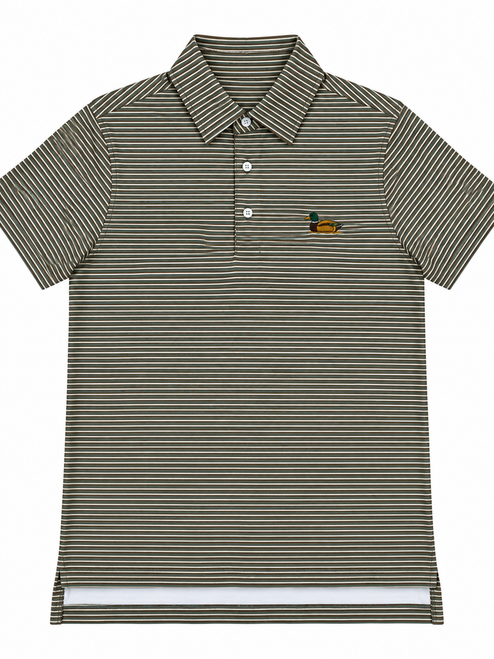 Decoy Performance Polo - Marsh Grass Stripe
