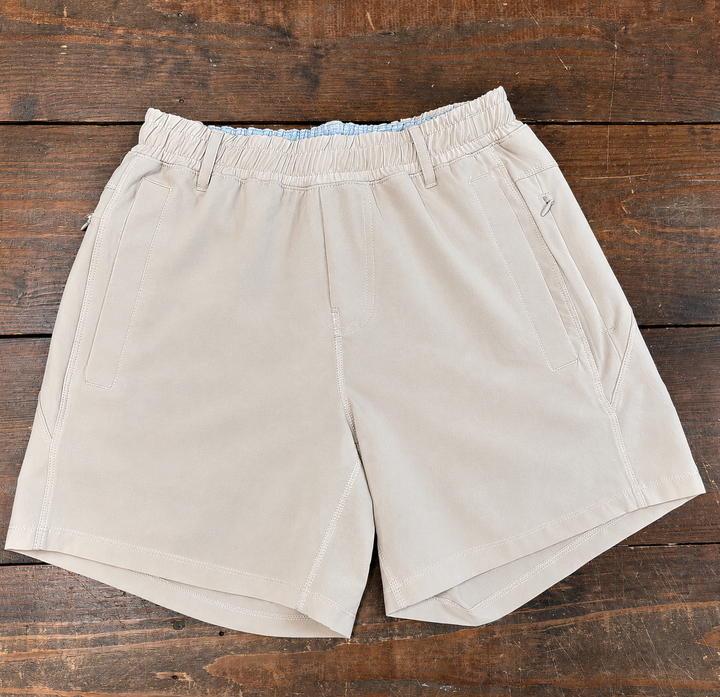 Dallas Wayne 6" Lined Shorts - Stone Khaki