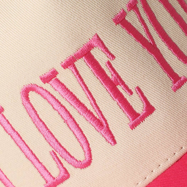 I Love You Trucker Hat - Pink & Cream
