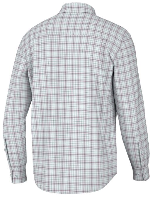 Hadley Luxe Lite Long Sleeve Button Down- Harvey Plaid Elder & Emerald Coast