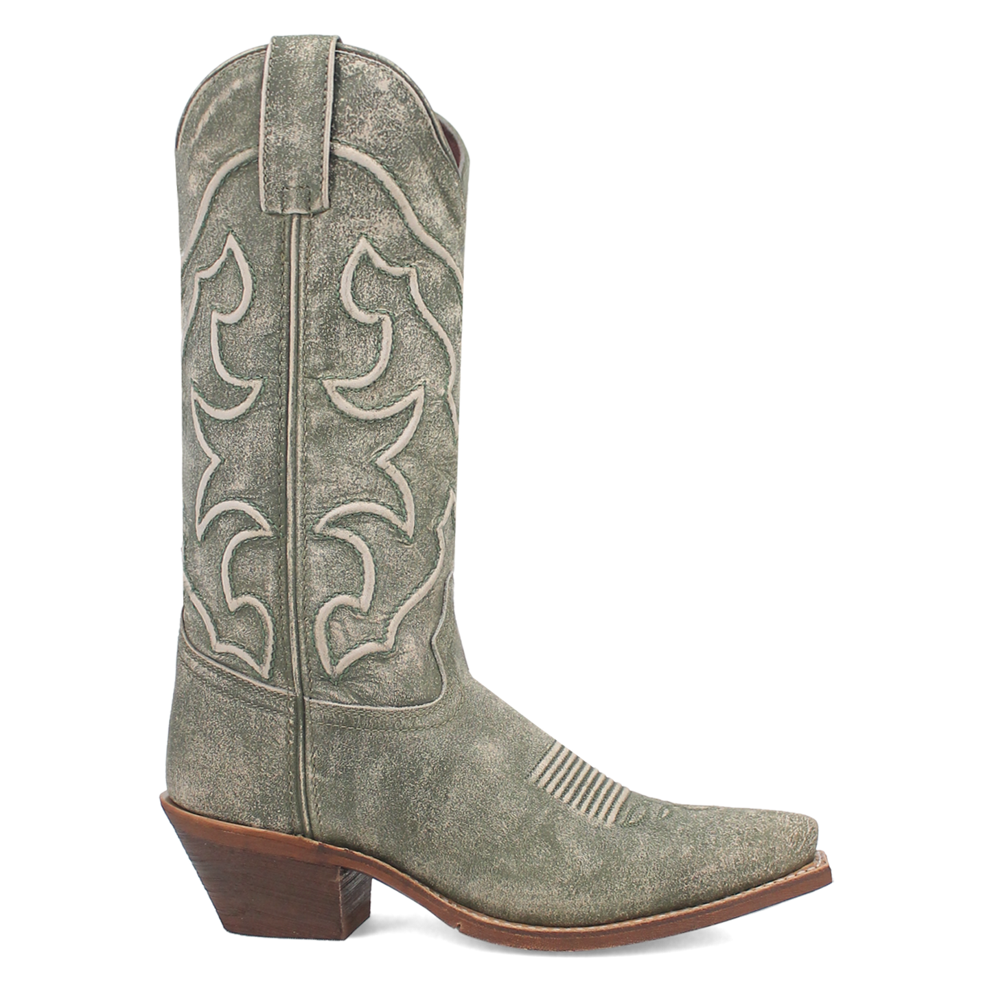 Reva Leather Western Boot - Sage