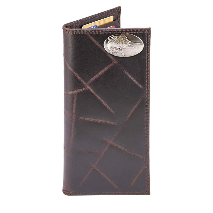 Wrinkle Leather Roper Wallet - Marlin Concho