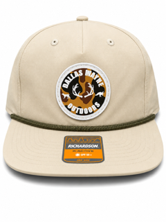 Outdoors PVC Circle Patch Hat - Old School Camo - Khaki & Loden