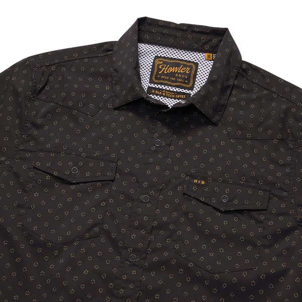 H Bar B Tech Longsleeve - Little Puddles - Antique Black
