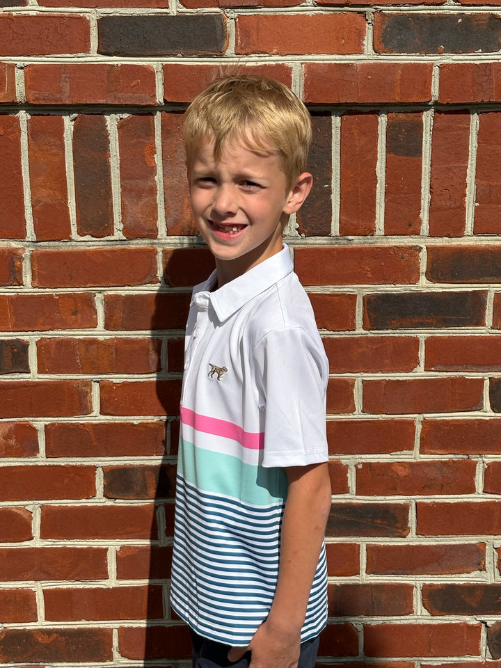 Youth Bogey Polo - White