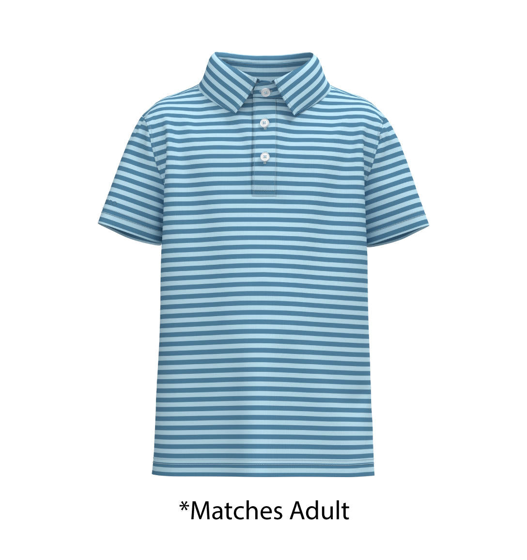 Youth Boys Sarasota Stripe Polo- Sweet Water