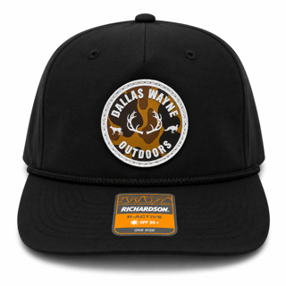 Outdoors PVC Circle Patch Hat - Old School Camo - Black & Black