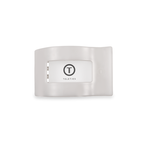 Flat Rectangle Hair Clip | Small | Coconut White