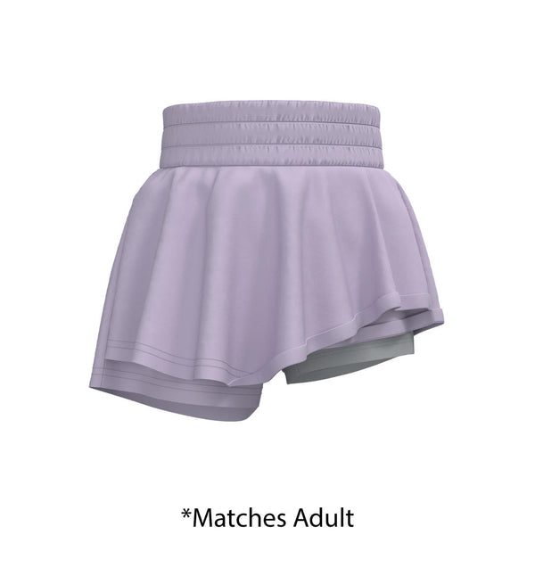 Souther Marsh Youth Girls Hybrid Skort - Orchid Petal
