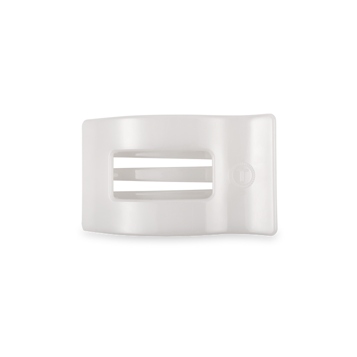 Flat Rectangle Hair Clip | Small | Coconut White