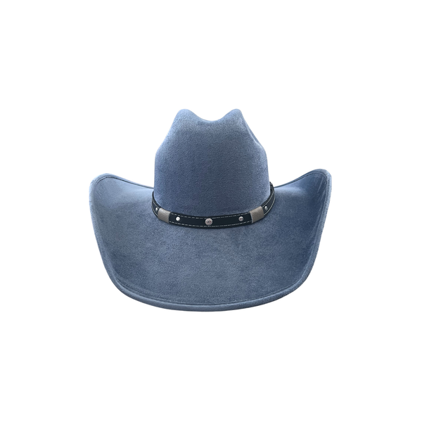 Unisex Vegan Suede Western Cowboy Hat: Ivory / Medium (56-58cm)