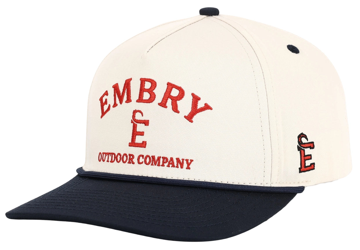Embry Vintage Hat - Cream/Navy