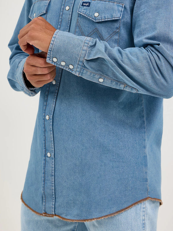 Men's Wrangler Authentic Cowboy Cut Snap Front Work Shirt