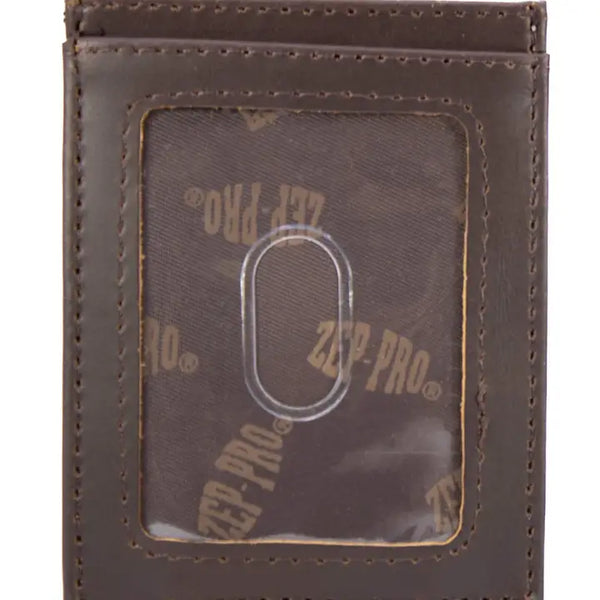 Green Old School Camo Front Pocket Wallet - Bass Concho