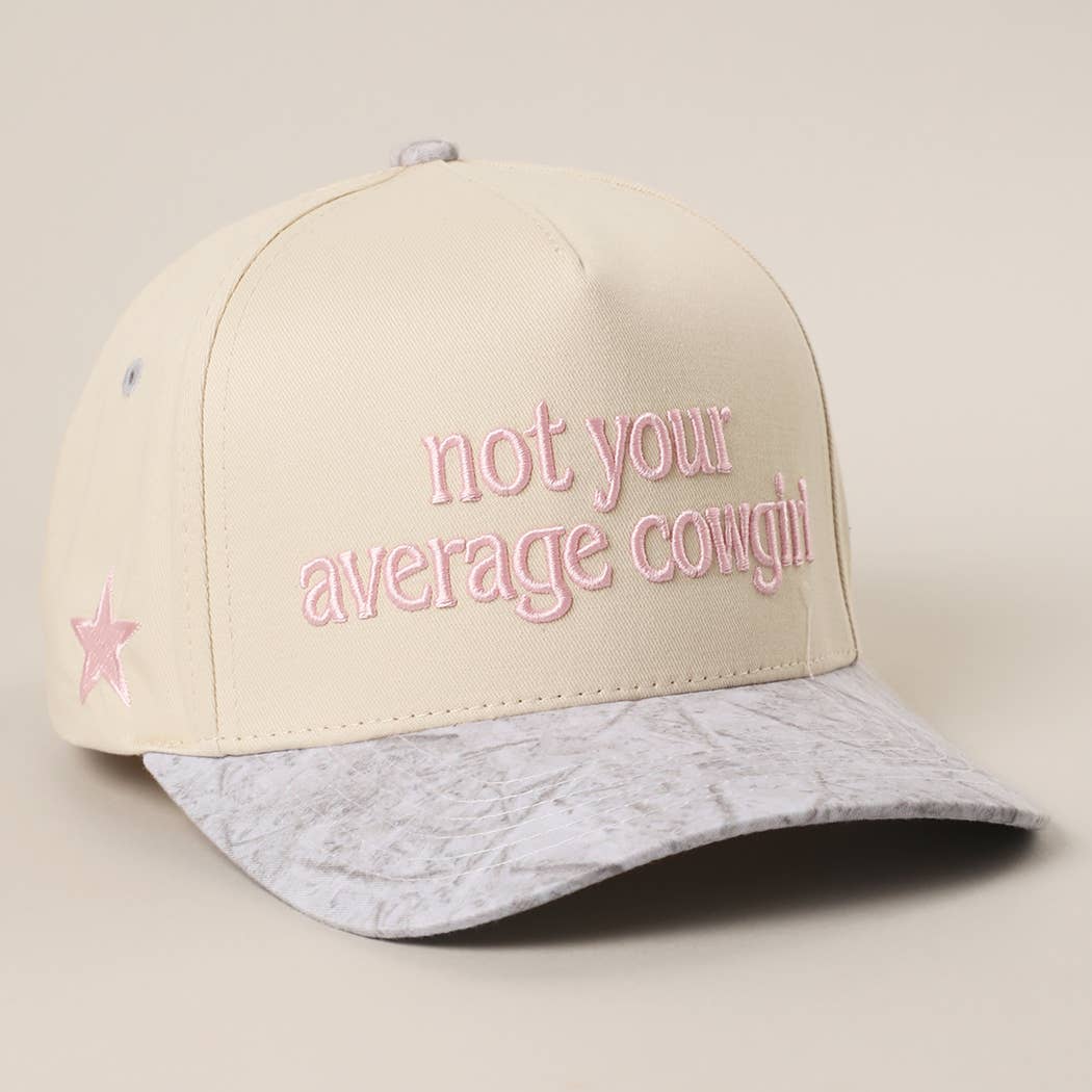Not Your Average Cowgirl Trucker Hat - White & Camo