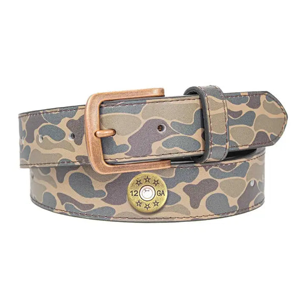 Brown Old School Camo Belt - Shotshell