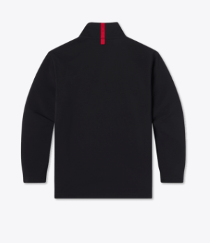Youth Canton Performance Quarterzip - Black With Red