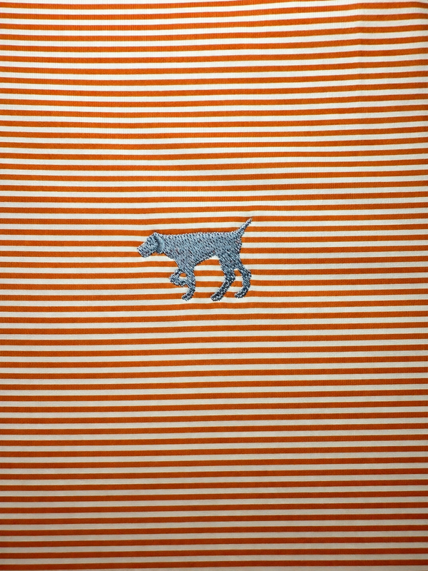 Dallas Wayne Pointer Polo - Micro Orange/  White Stripe