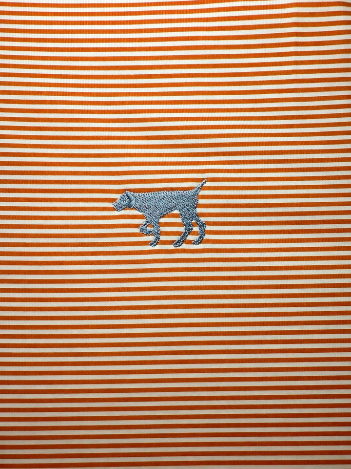 Dallas Wayne Pointer Polo - Micro Orange/  White Stripe