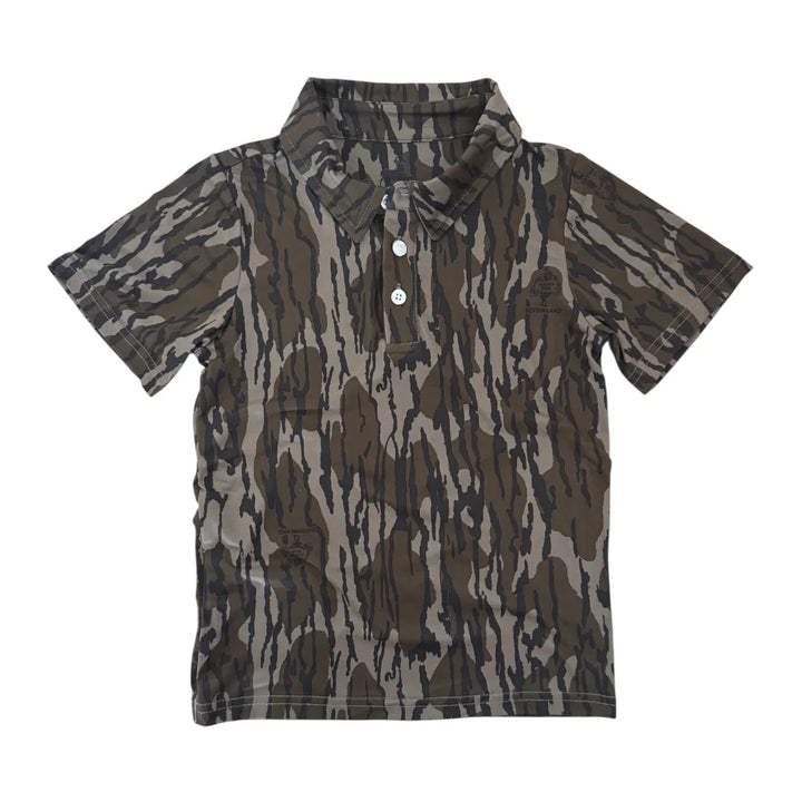 Youth CoolShade™ Scottie Polo UPF 50+ - Mossy Oak® Original Bottomland